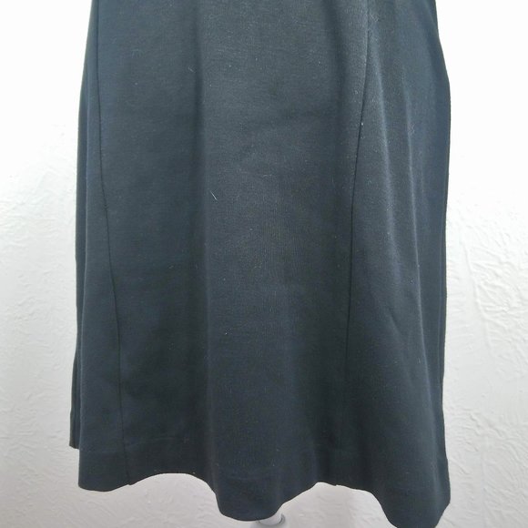 GAP Cotton Jersey Fit & Gentle Flare Black Dress 6 - Picture 4 of 5
